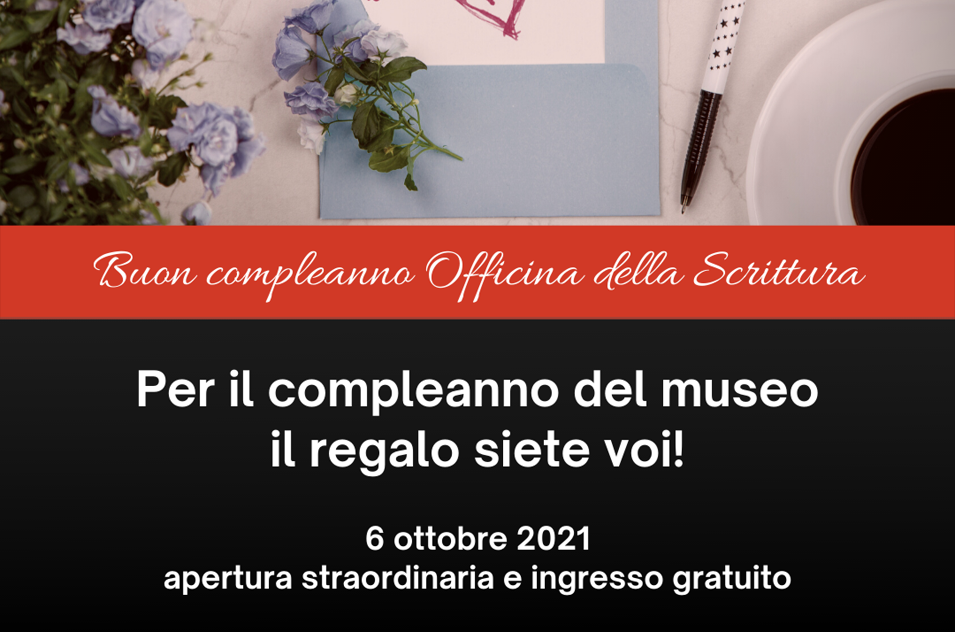 Buon compleanno Officina della Scrittura!